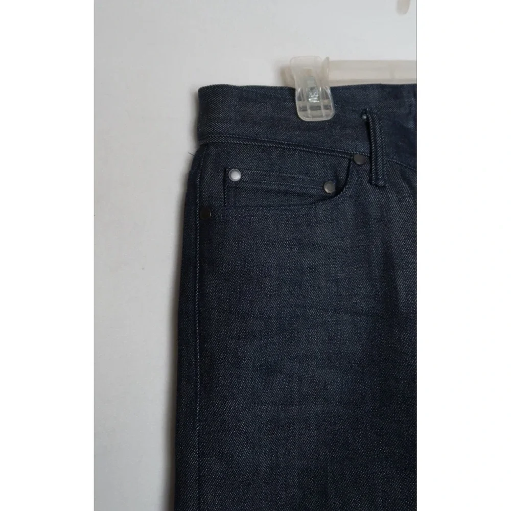 John Elliott Mens 32 Dark Wash Japanese Denim Slim Tapered‎ Jeans Button Fly EUC